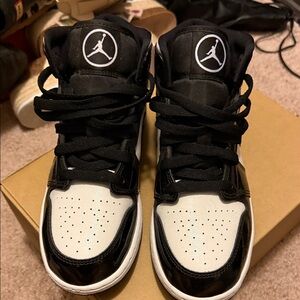 Jordan Kids Black and White Sneakers